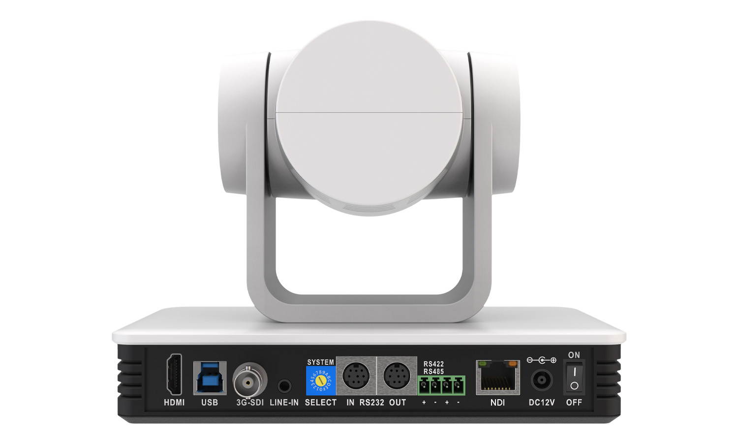 BZBGEAR 12X Universal PTZ NDI/HDMI/SDI/USB 3.0 RS232/485 Live Streaming Camera Series (White)