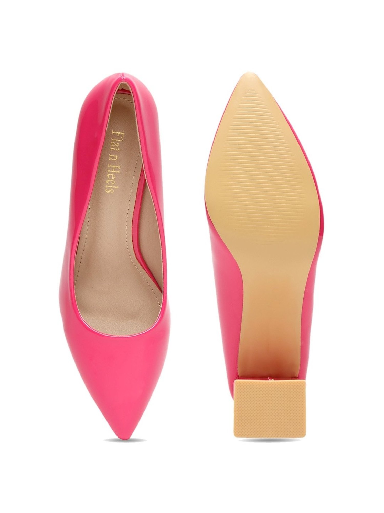 Flat N Heels Women's Pink Casual Pumps