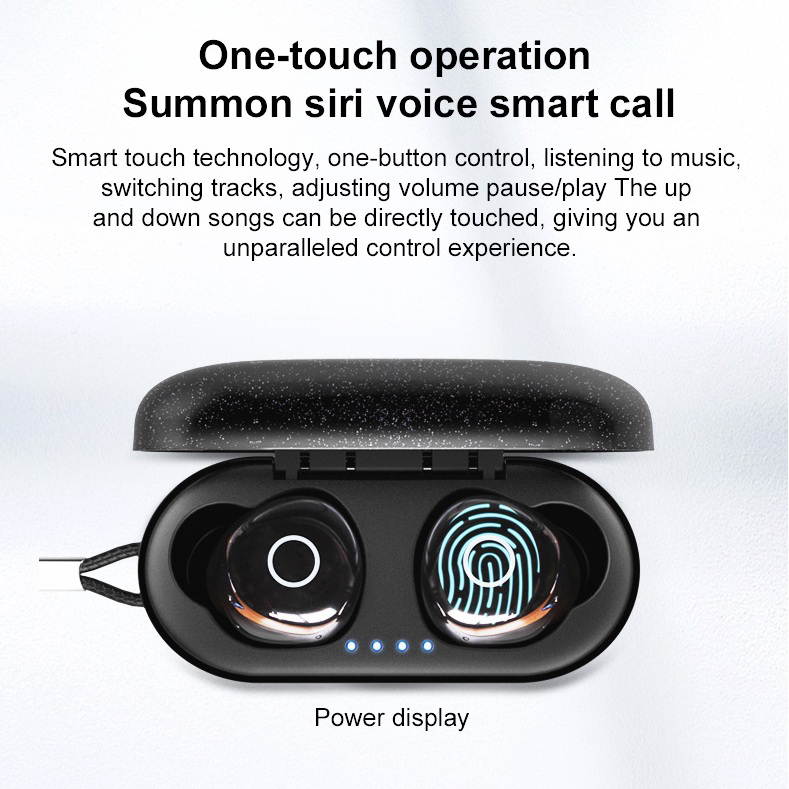 Q65 HiFi bluetooth Earphone TWS bluetooth 5.0 Earbuds Smart Touch Auto Pairing Call Stereo IPX7 Waterproof In-ear Headset