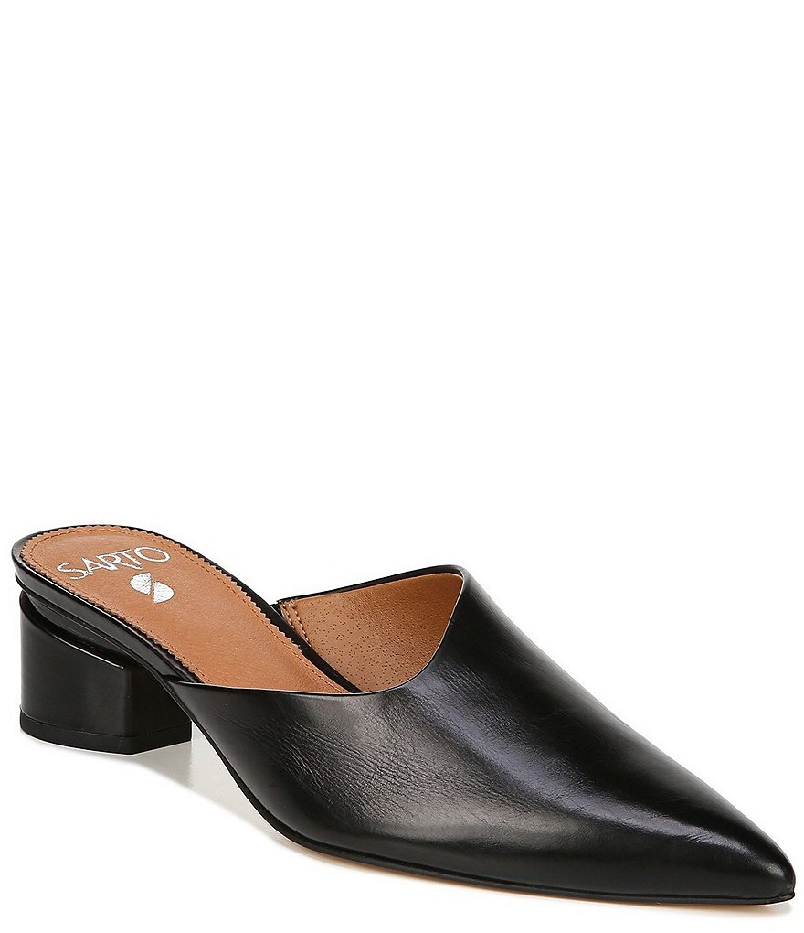 Schutz Sionne Clear Vinyl Pointed Toe Mules