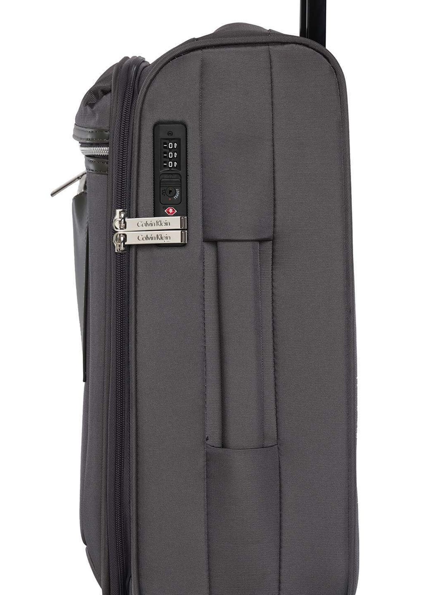 Calvin Klein Union Square Dark Grey Polyester Soft Cabin Trolley - 19 cms