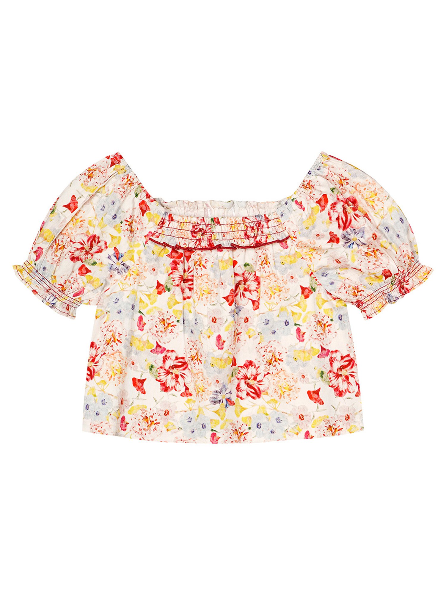 Budding Bees Kids Pink Printed Top with Shorts