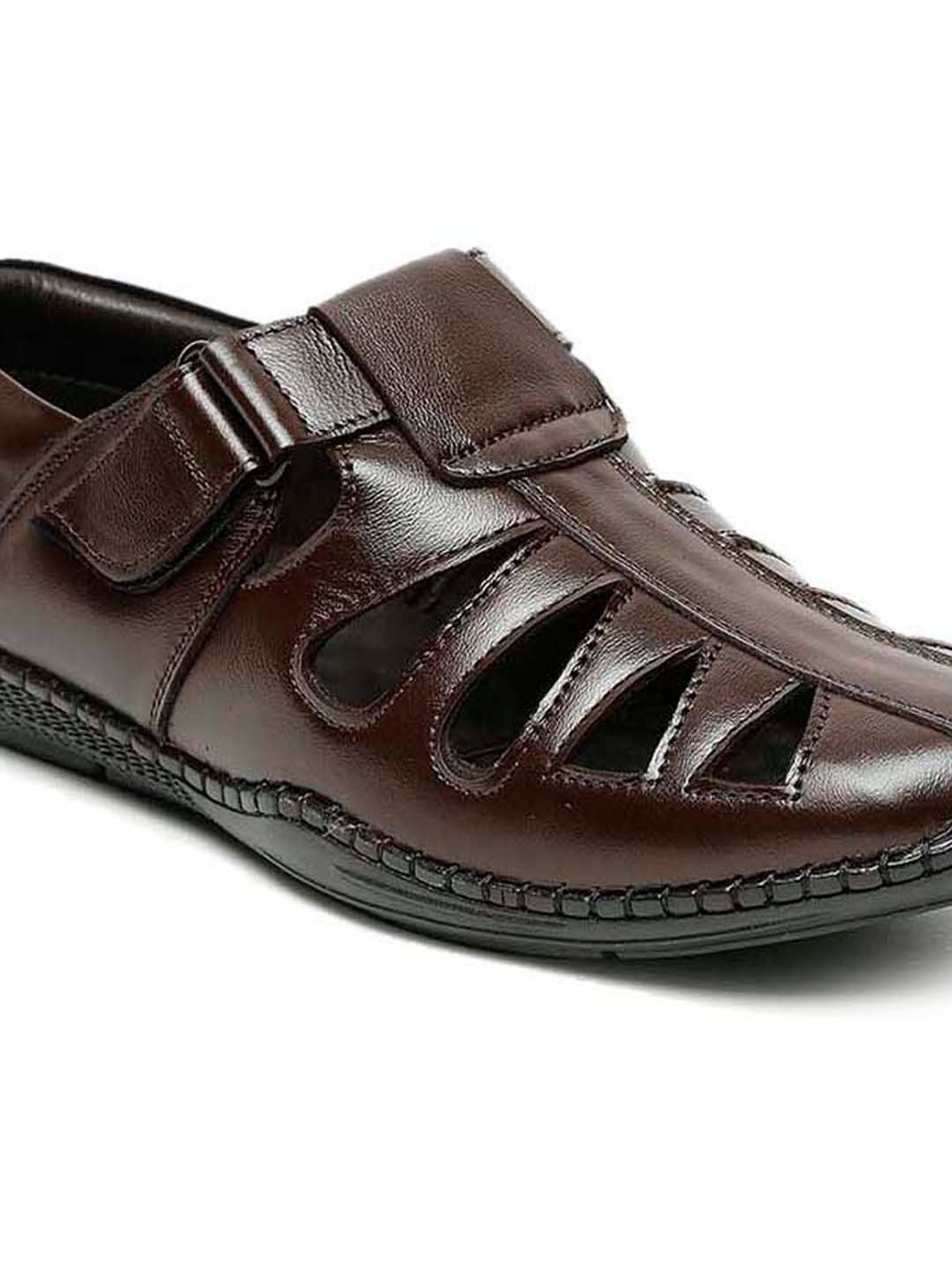 Teakwood Leathers Men's Brown Fisherman Sandals