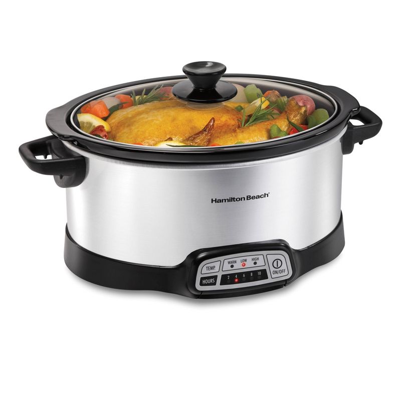 Hamilton Beach 7qt Programmable Slow Cooker - Sliver