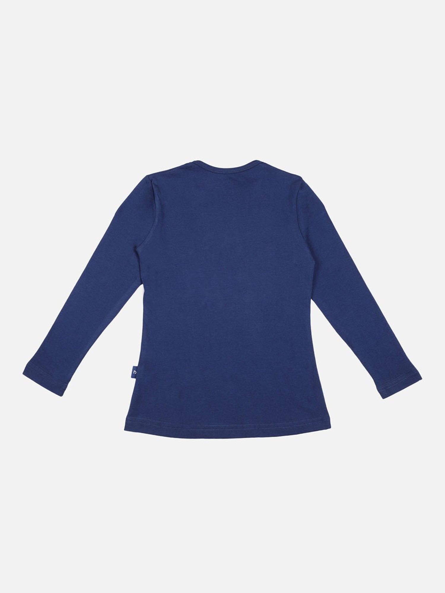 Proteens Girls Navy & Pink Printed Full Sleeves T-Shirt with Pants