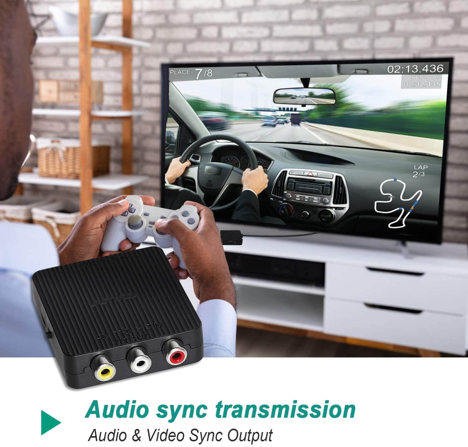 RCA to HDMI, BENFEI RCA Composite CVBS AV to HDMI Adapter Supports PAL/NTSC Compatible for WII, WII U, PS one, PS2, PS3, STB, Xbox, VHS, VCR, Blue-Ray DVD Players