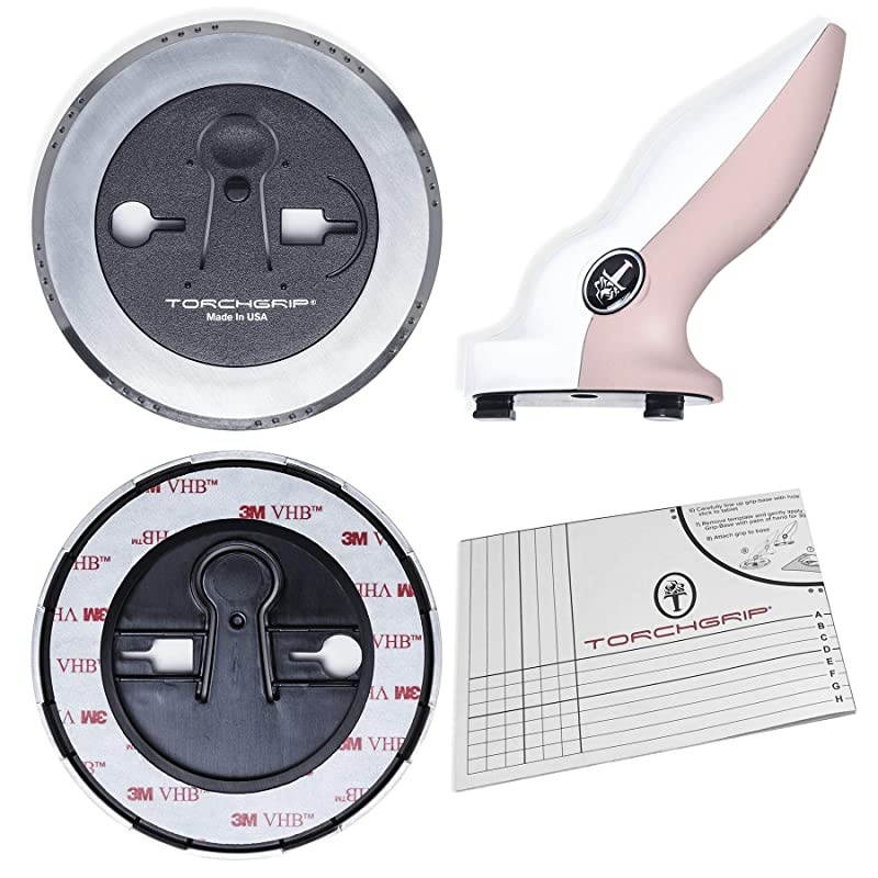 Universal Tablet Stand and Tablet Handle Compatible with iPad Samsung and Most Other Tablets WhitePink