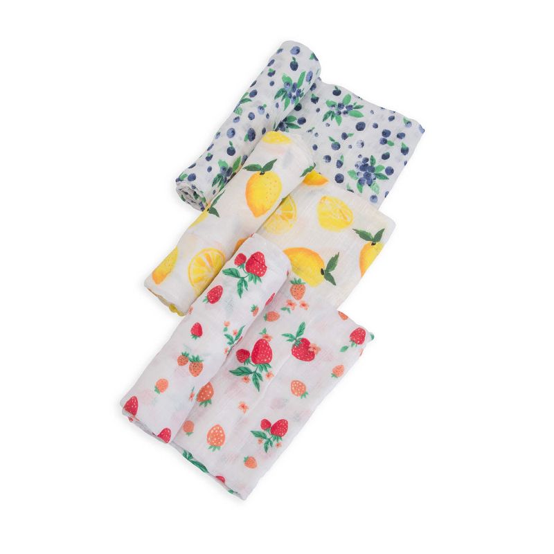 Little Unicorn Cotton Muslin Swaddle Blankets - Berry Lemonade
