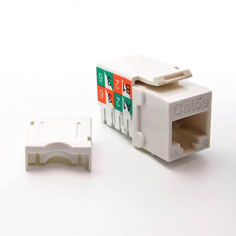 Cat.5E RJ45 110 Type Keystone Jack (50-Pack, White)