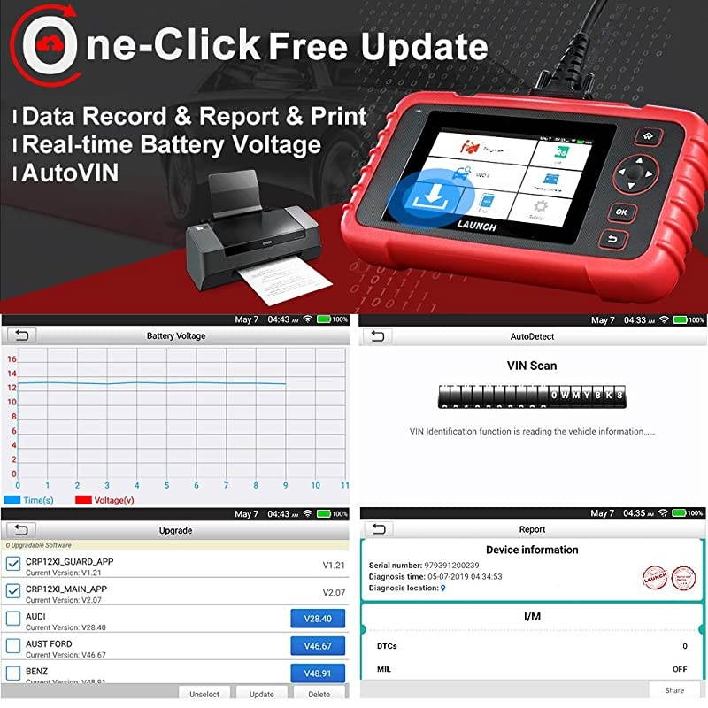 OBD2 Scanner CRP123X Code Reader for ABS SRS Engine Transmission Diagnostic Tool 50 Touchscreen Android 70Based WiFi OneClick Lifetime Free Update Scan Tool Upgraded Version of CRP123