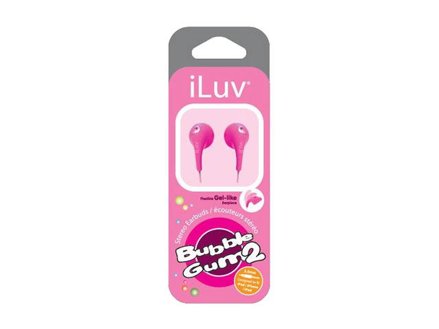 iLuv IEP205PNK Earbud Bubble Gum II Earphones - Pink
