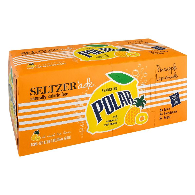 Polar Pineapple Lemonade Sparkling Water - 8pk/12 fl oz Cans