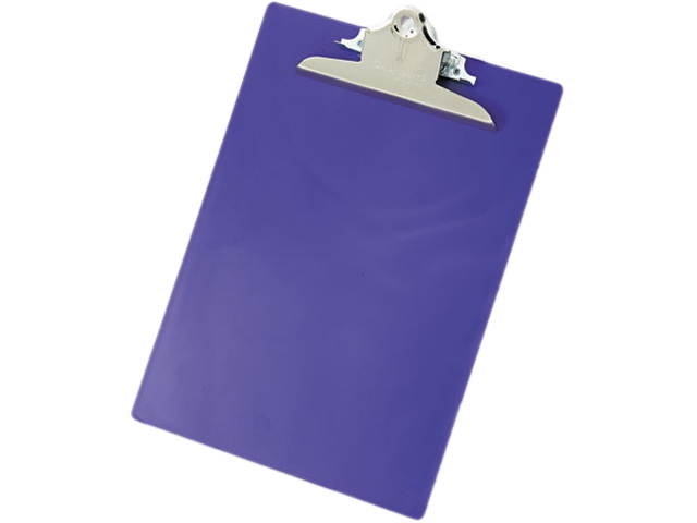 Saunders 21606 Plastic Antimicrobial Clipboard, 1" Capacity, Holds 8-1/2w x 12h, Purple
