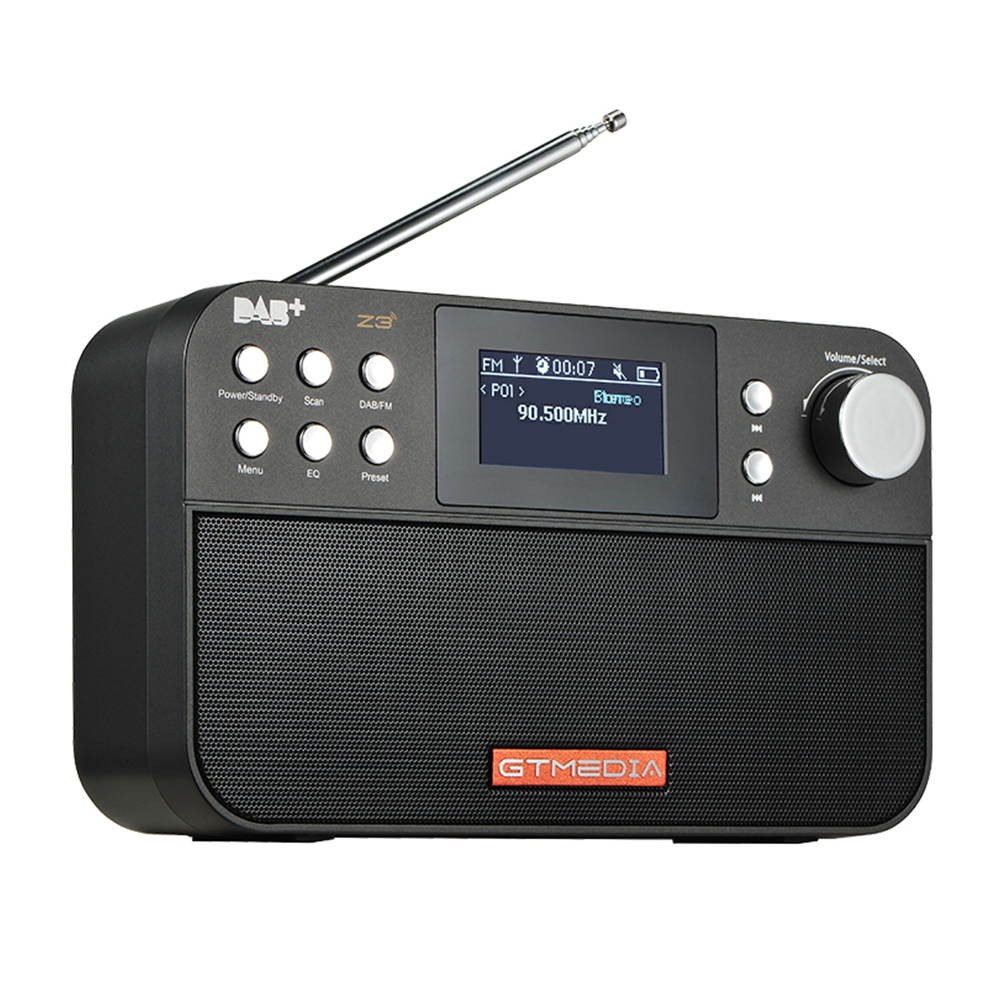 GTmedia Z3 Portable DAB Radio Digital FM Radio USB Rechargeable Battery Powered with Speakers TFT-LCD Screen