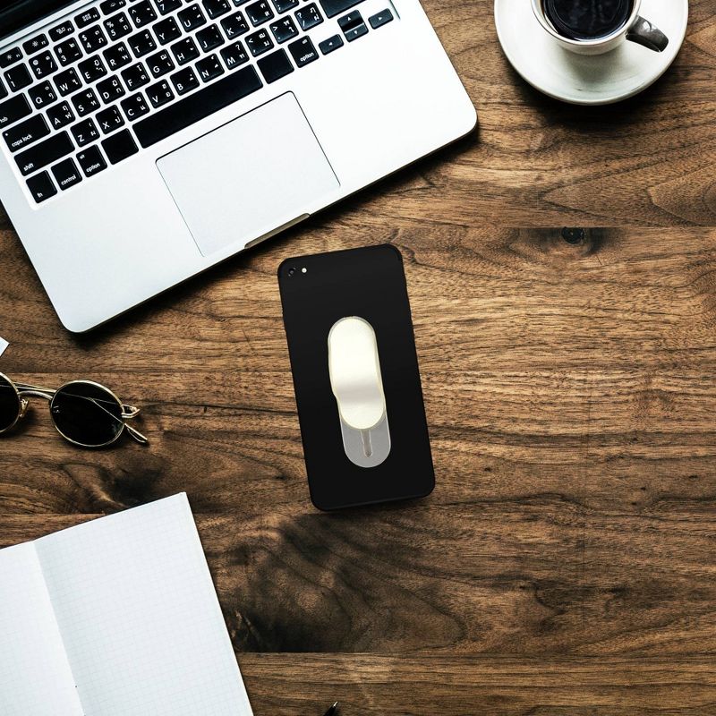 Phone Fin Finger Grip Leather - White