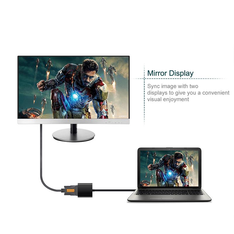 Black USB 3.0 2.0 to VGA 1080P Multi-display Adapter Converter For Computer Projector