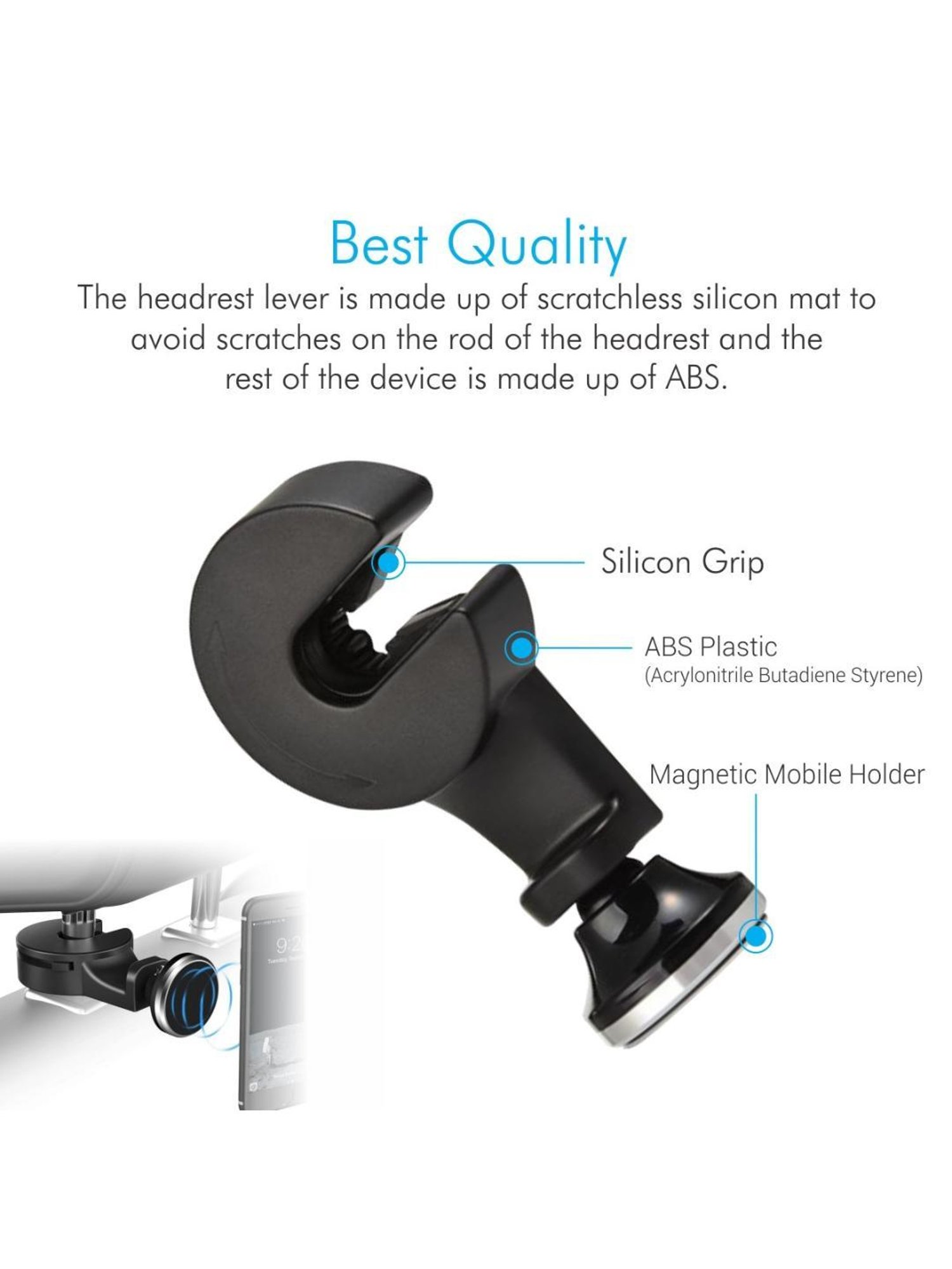 GRIPP Magic Stand Compatible for All Mobile Phones Devices (Black)