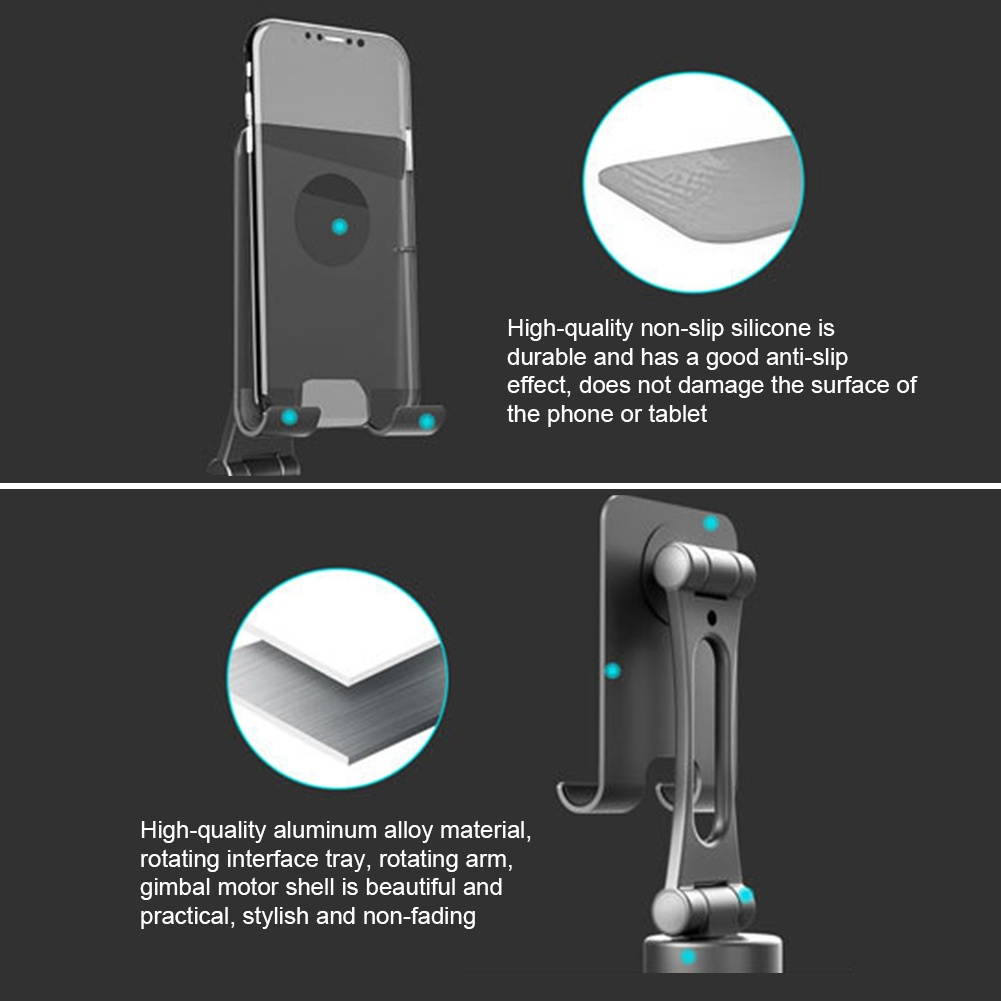 Rotatable Smartphone Gimbal Holder Tablet For Vlog Alloy Face Tracking 360&deg; Rotation Face Recognition Tracking