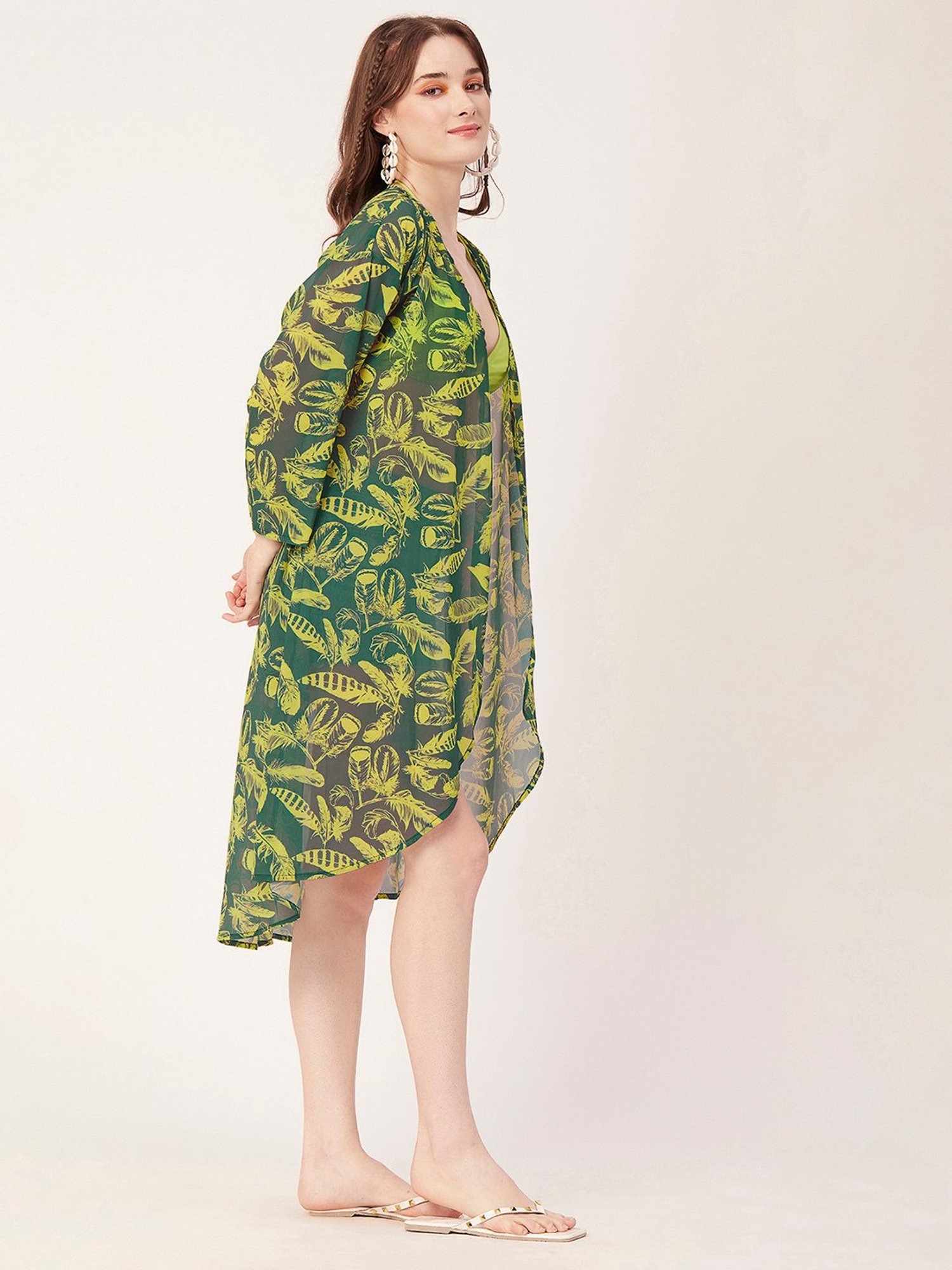 Moomaya Green Printed Cover Up