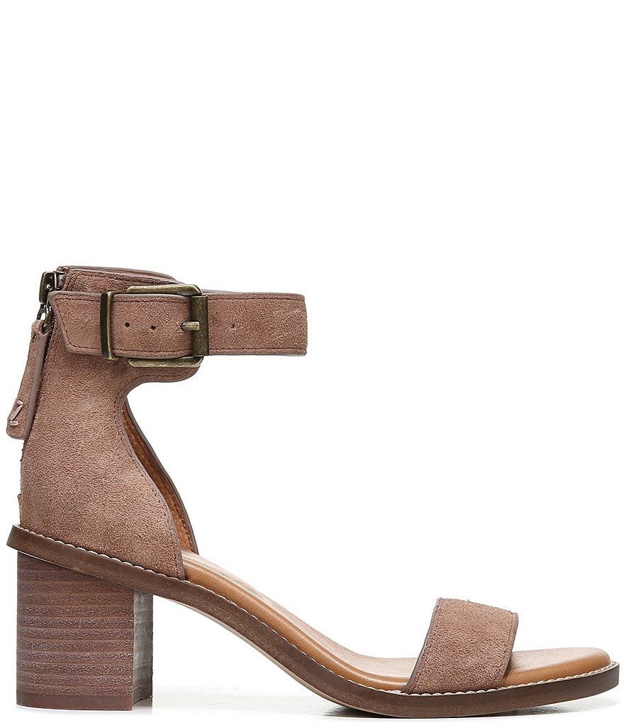 Zodiac Ilsa Suede Ankle Strap Block Heel Sandals