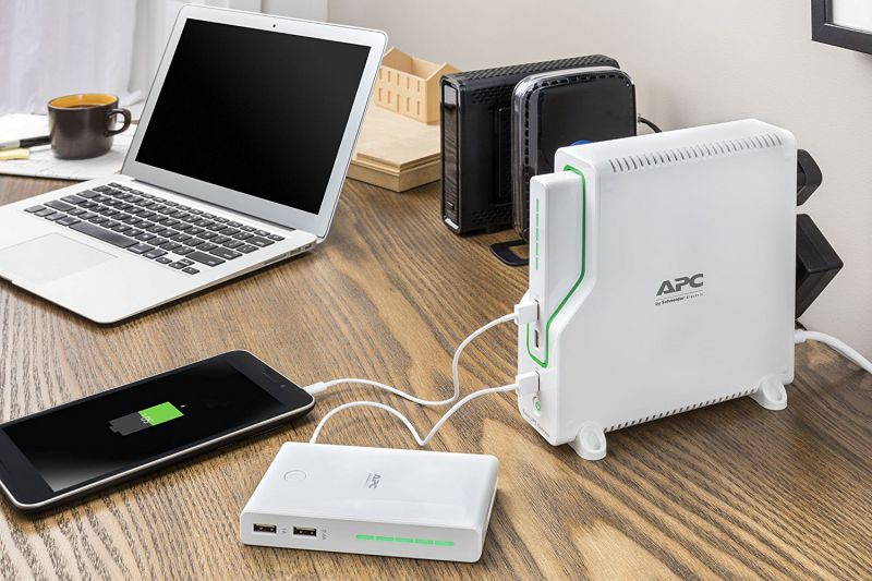 APC Back-UPS Connect Lithium Ion UPS with Mobile Power Pack, USB Charging Ports for Echo and Network Routers (BGE50ML)