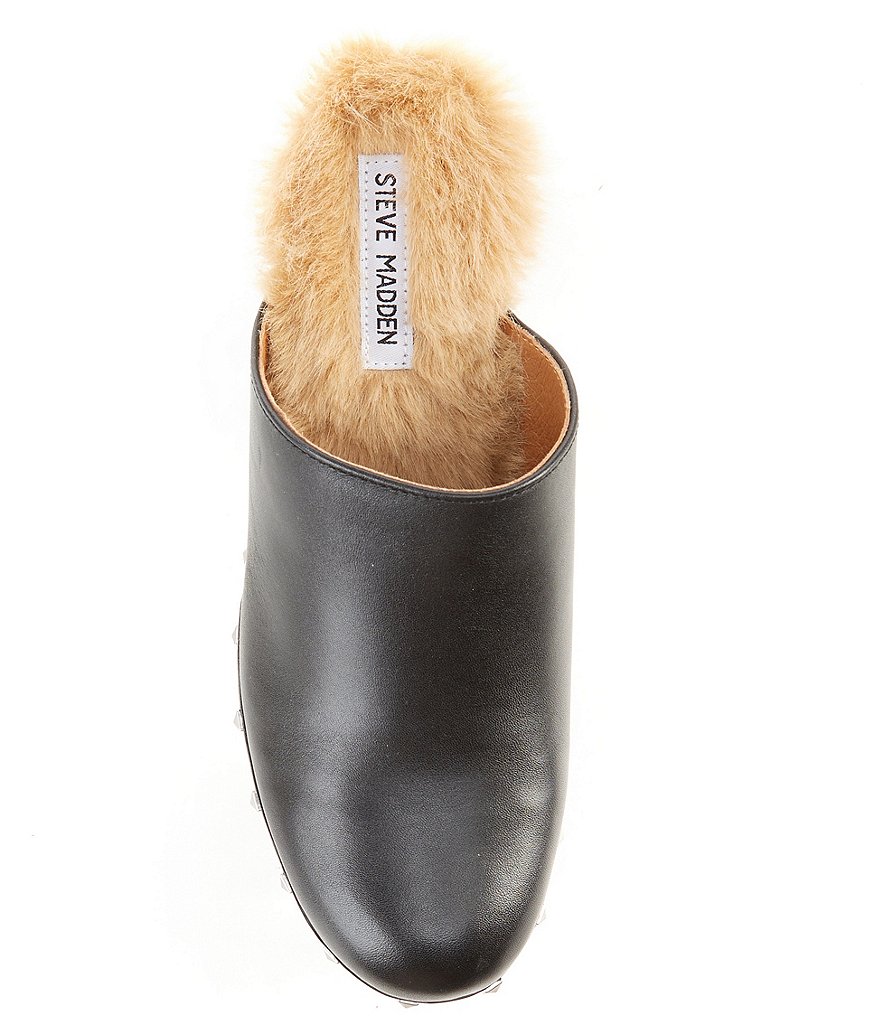 Steve Madden Brooklyn Leather Studded Platform Clogs
