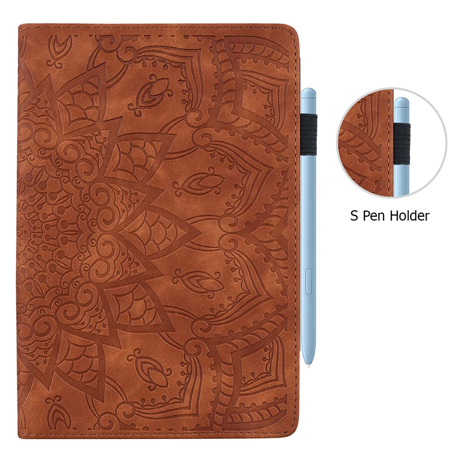 Galaxy Tab S6 Lite Case 10.4 Inch 2020 Model, Dteck Slim PU Leather Stand Folding Folio Shockproof Protective Tablet Case for Samsung Galaxy Tab S6 Lite 10.4 2020 SM-P610/P615 Tablet, Brown