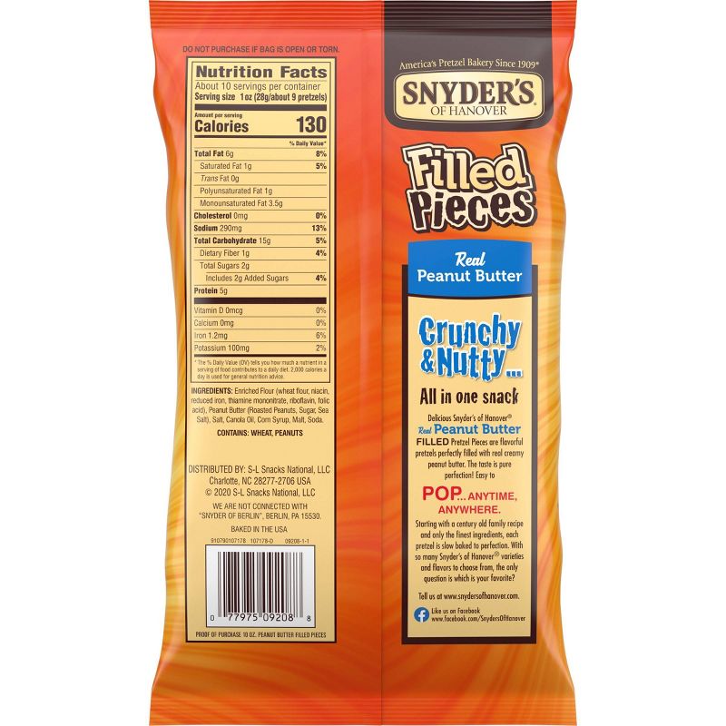Snyder's of Hanover Peanut Butter Filled Pretzel Pieces - 10oz
