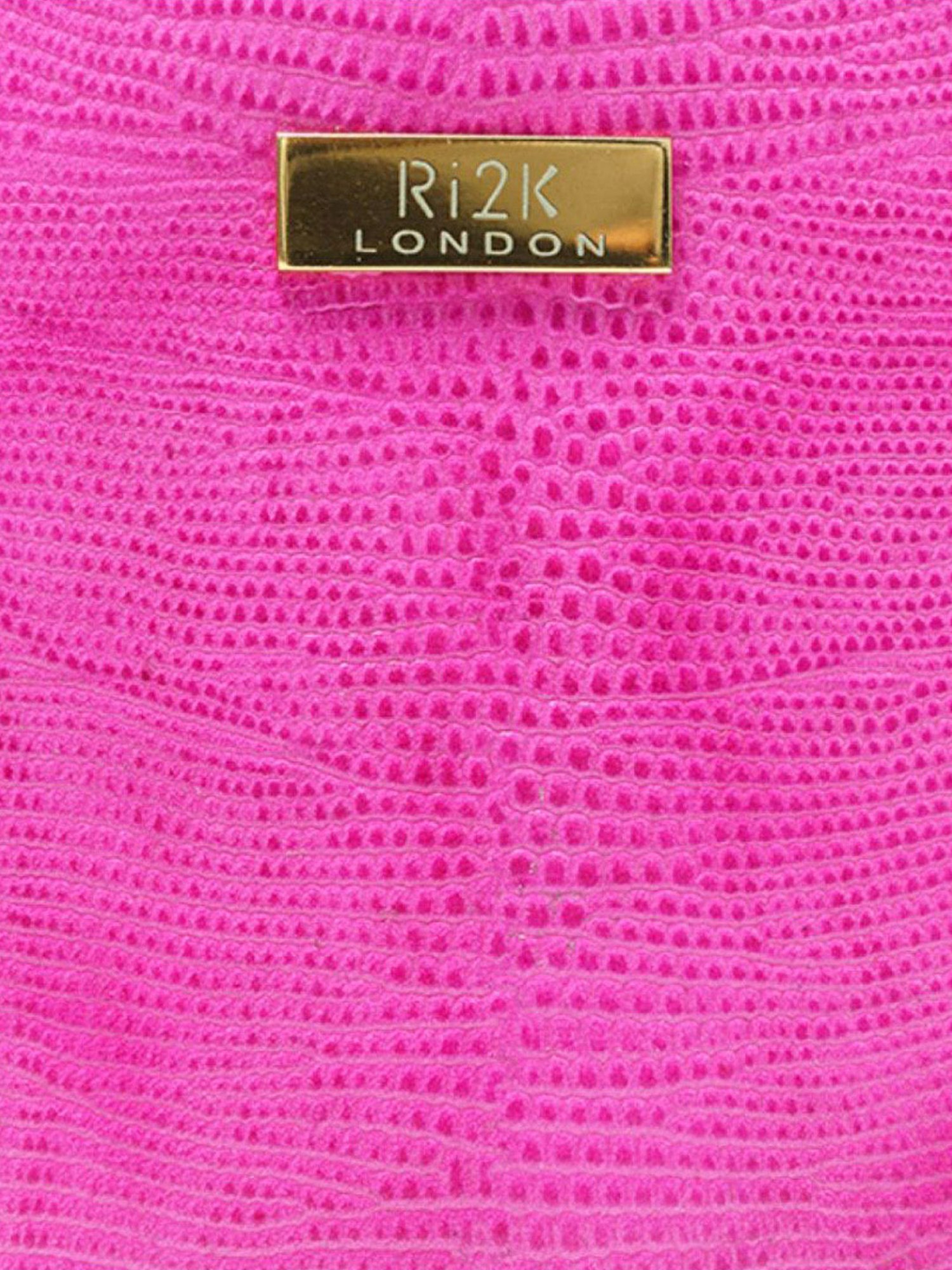 RI2K London Pink Leather Textured Zip around Wallet