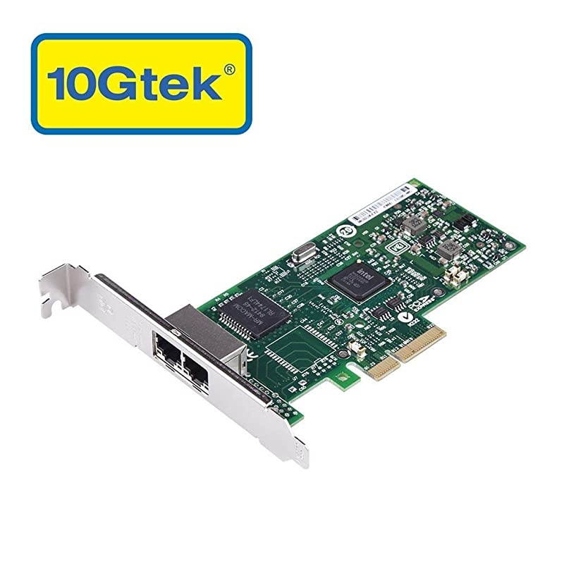 Gigabit Ethernet Server Adapter (NIC) for Intel 82580 Chip, Dual Copper RJ45 Ports, PCIE 2.0 X4, Compare to Intel I340-T2