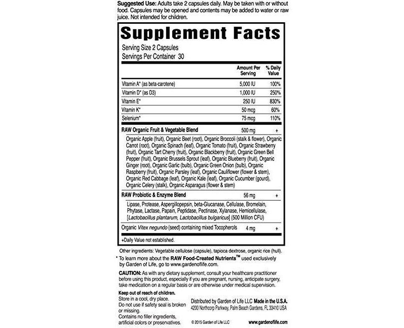 Garden of Life Vitamin E Vitamin Code Raw Vitamin E Capsule 60ct.