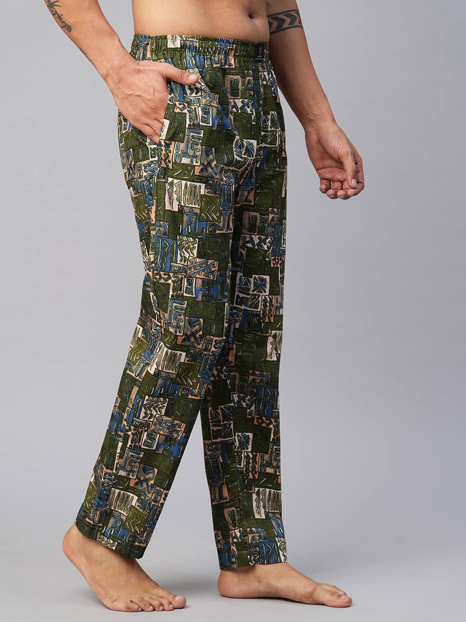 Urban Scottish Multicolored Regular Fit Printed Lounge Pants