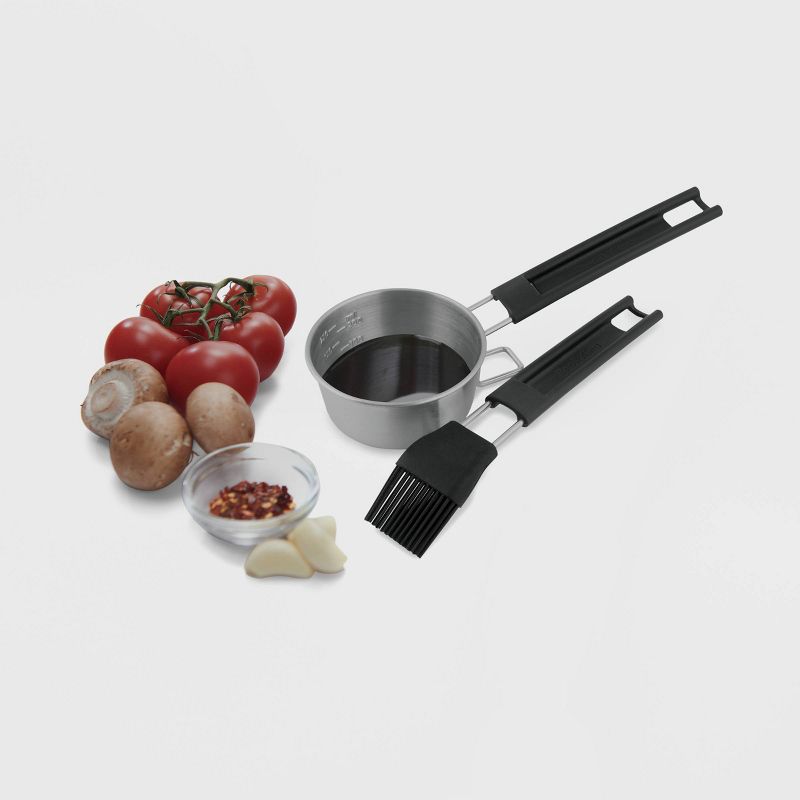 Broil King Silicone Basting Brush & Stainless Steel Basting Bowl