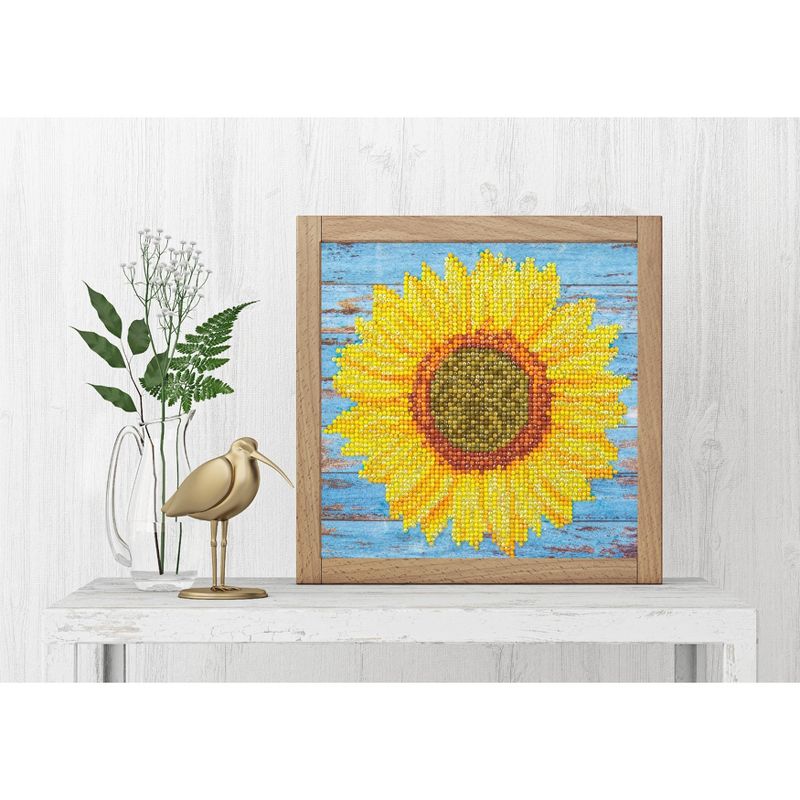 Leisure Arts Diamond Art Beginner Kit 8"X8" -Sunflower