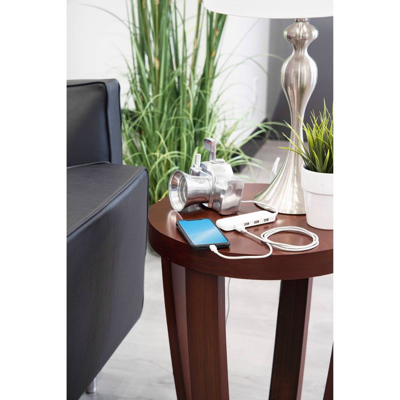 Philips 4-Port Slim Desktop 4USB Charger, 5' Cord - White