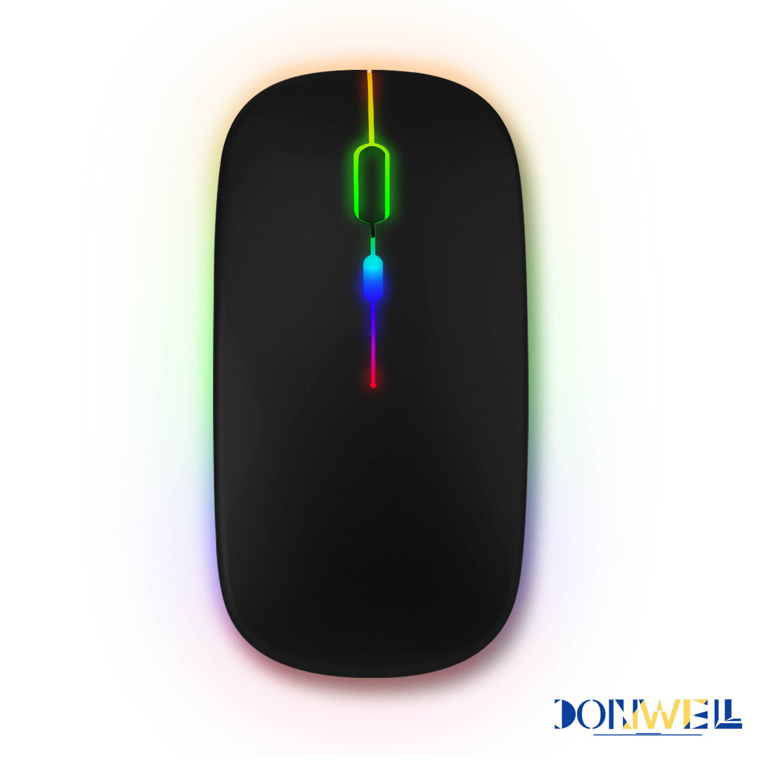 Donwell Slim Wireless EVA Mouse Silent USB Mice 2.4GHz Rechargeable RGB Light For PC Laptop MacBook Air 202 with Type-c USB Receiver/connector