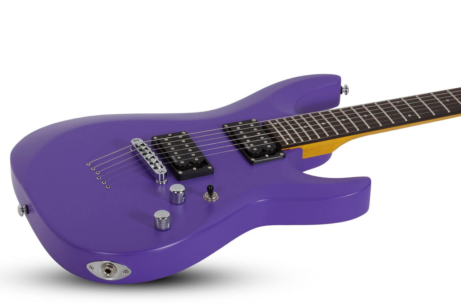 Schecter C-6 Deluxe Electric Guitar Satin Dark Purple Finish, 429