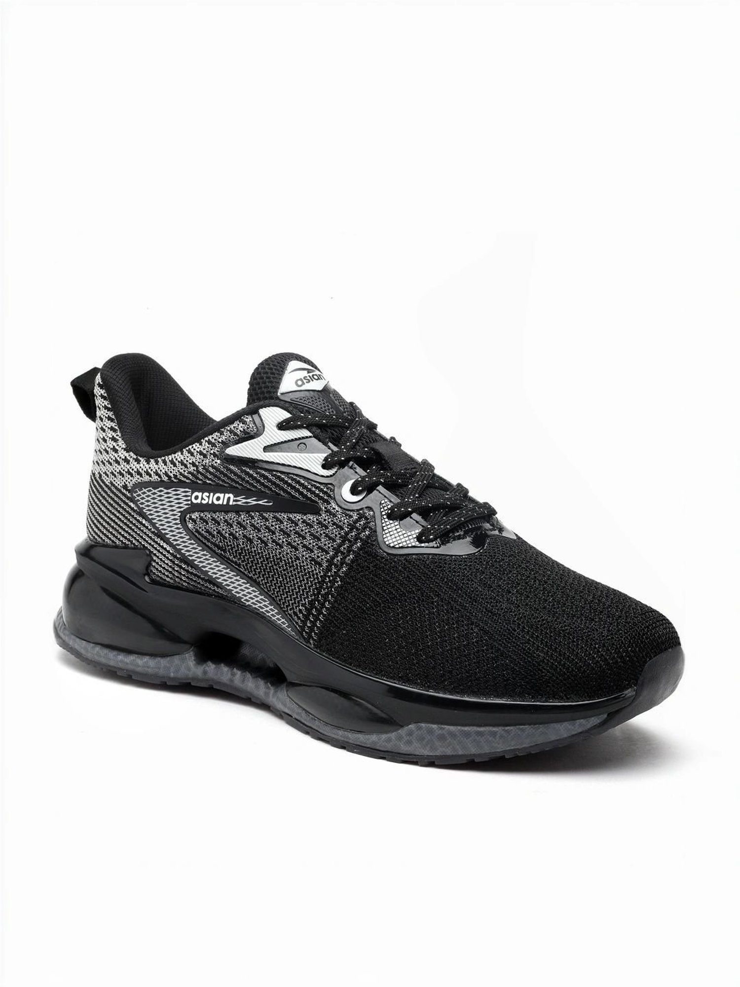 Asian Men's Black Running Shoes