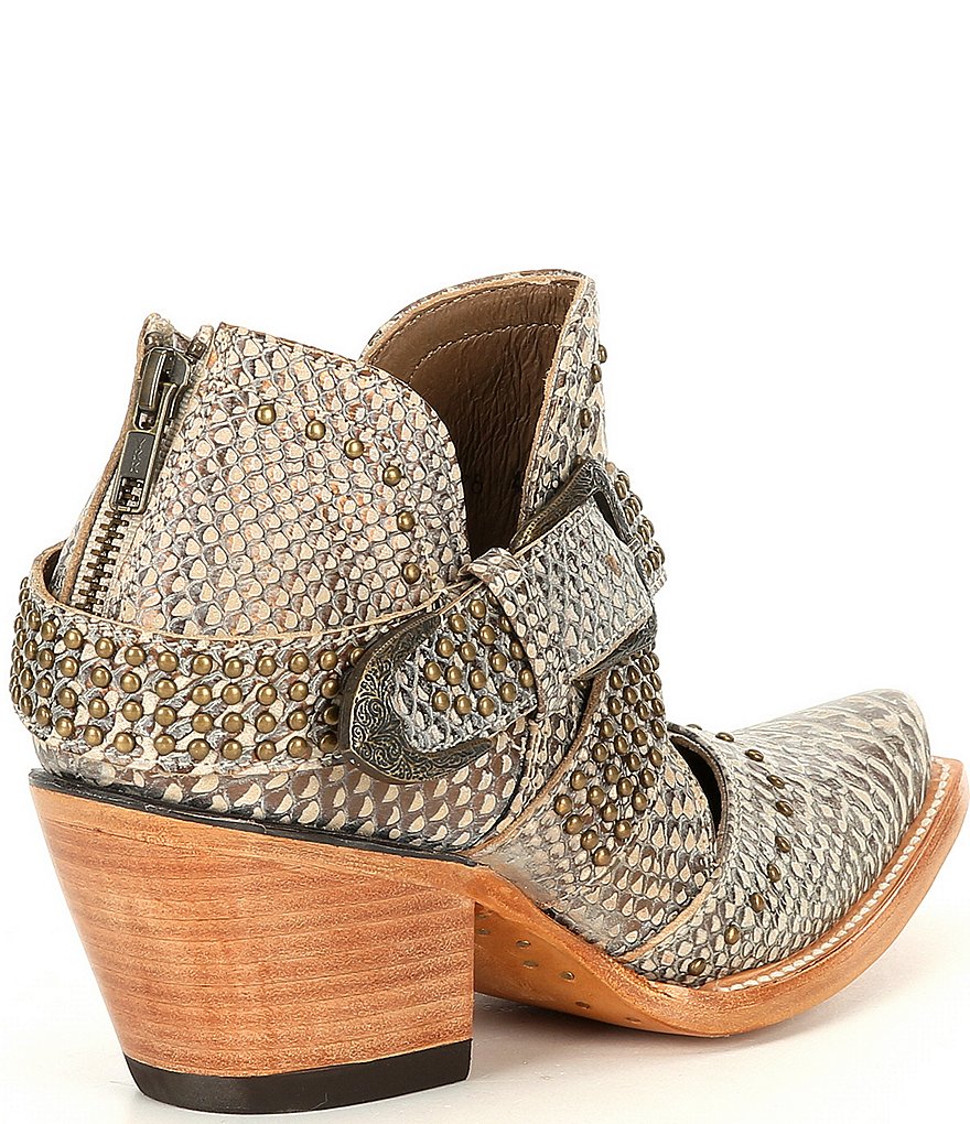 Ariat Dixon Rock N Roll Snake Print Leather Western Boots