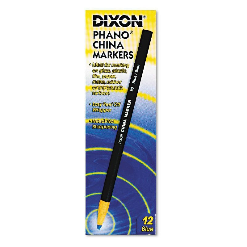 Dixon 12ct Phano China Markers - Blue