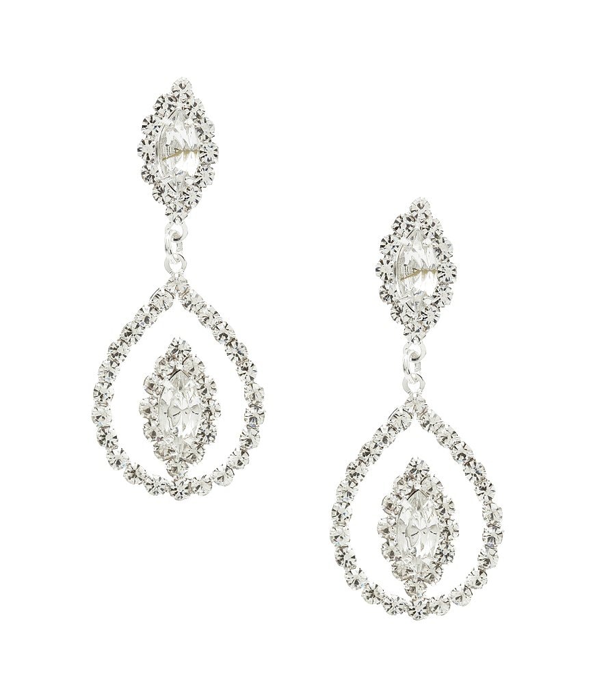 Cezanne Navette Rhinestone Earrings