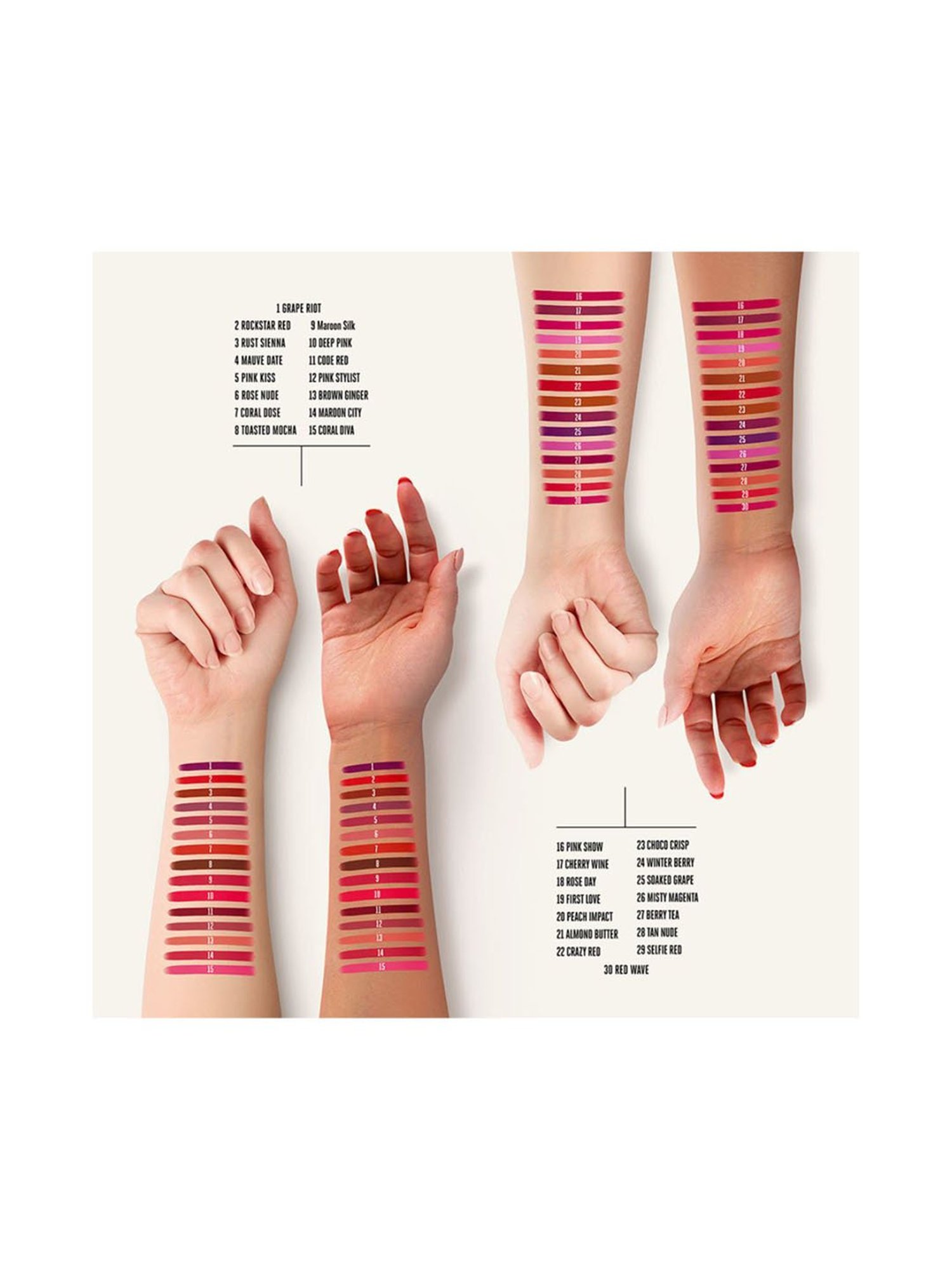 Elle 18 Color Pops Matte Lipstick B3 Rust Sienna - 4.3 gm