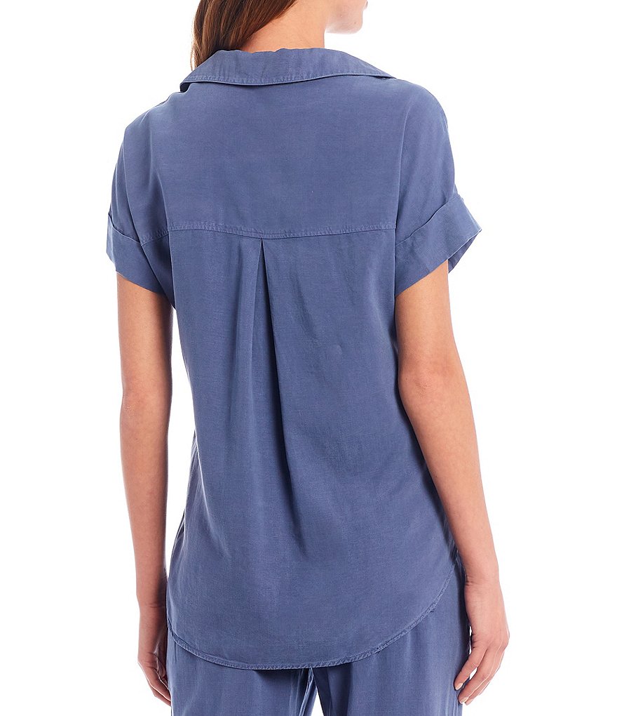 BB Dakota by Steve Madden Up to Here Puff Elbow Sleeve Mock Neck Smocked Top