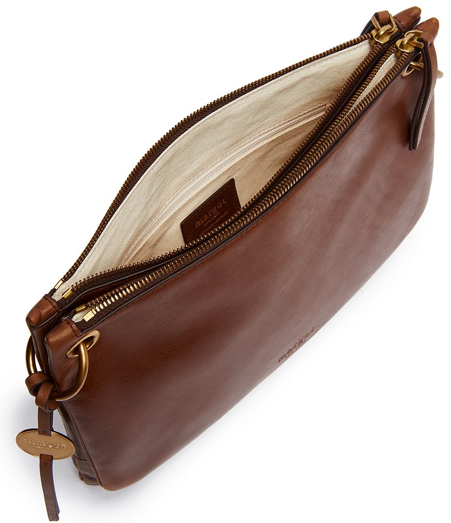 Margot Kiera Double Zip Leather Crossbody Bag