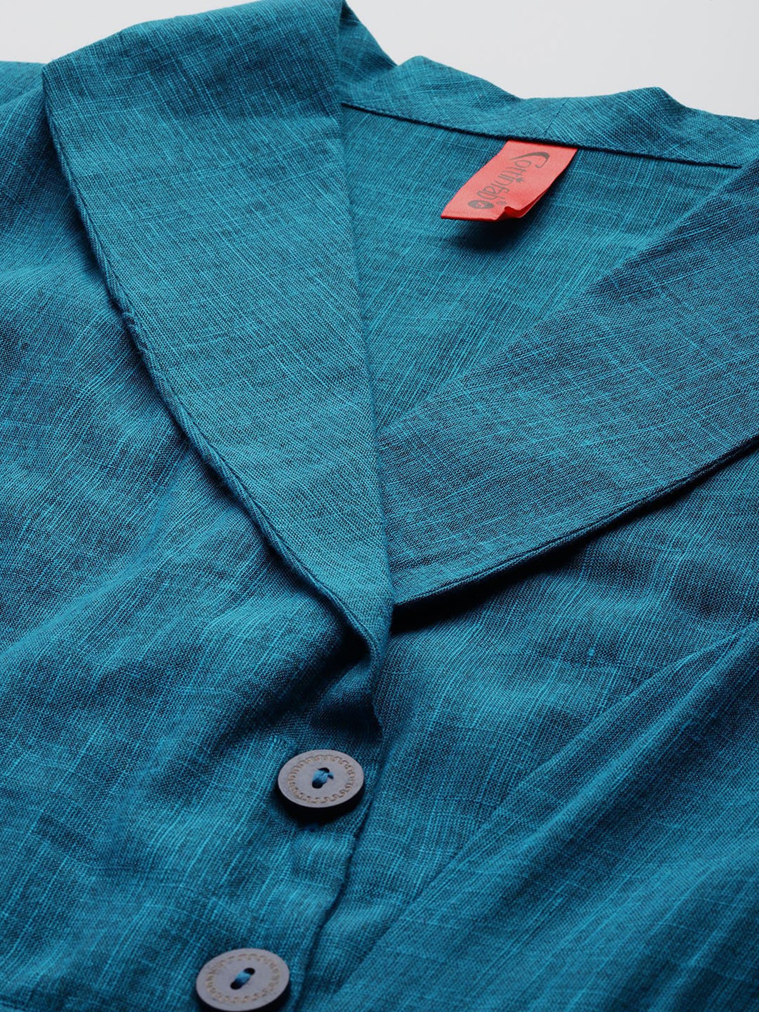 Cottinfab Blue A Line Dress