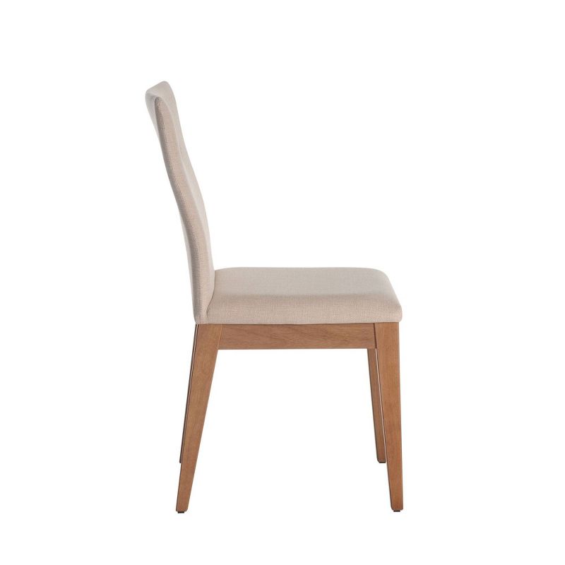 Leroy Dining Chair with Stitched Buttons Dark Beige - Manhattan Comfort