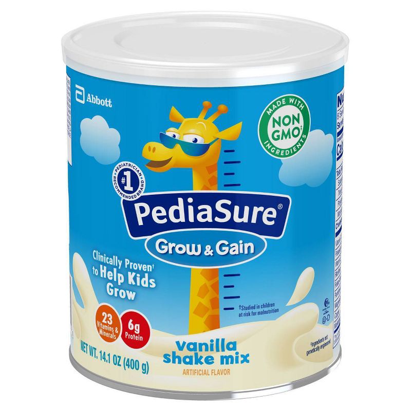 PediaSure Grow & Gain Non-GMO Shake Mix Powder Vanilla - 14.1oz