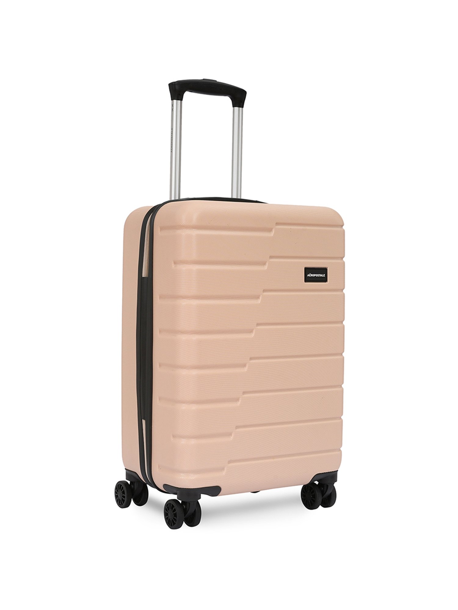 Aeropostale Stout Beige Textured Hard Cabin Trolley Bag - 24 cm