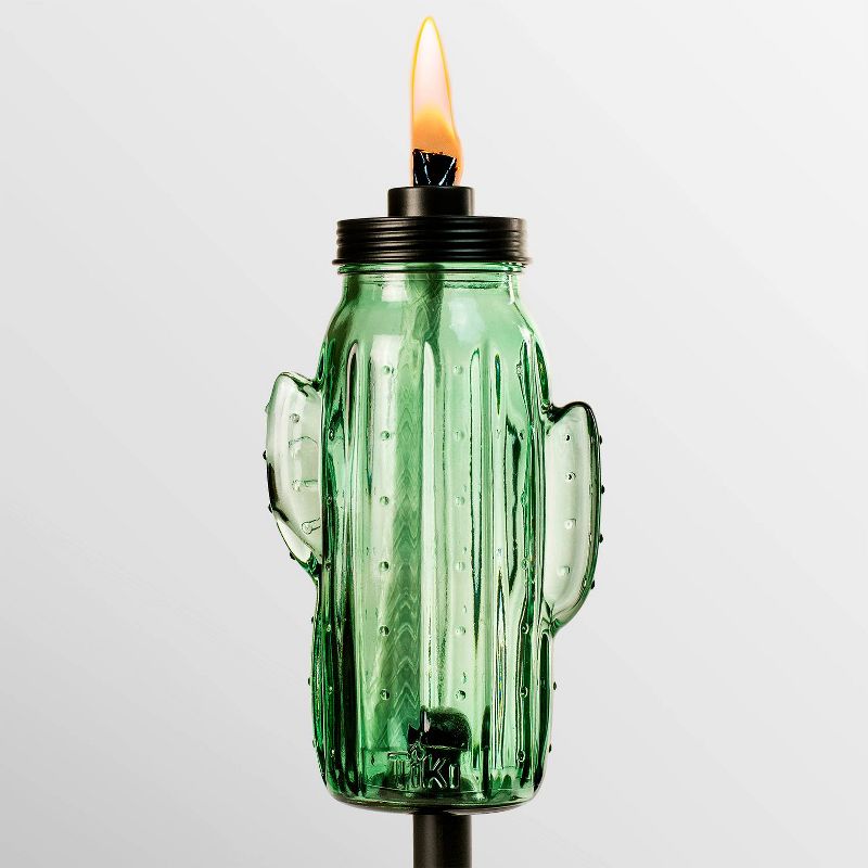 Tiki Brand 65" Chiko Cactus Metal Torch Green