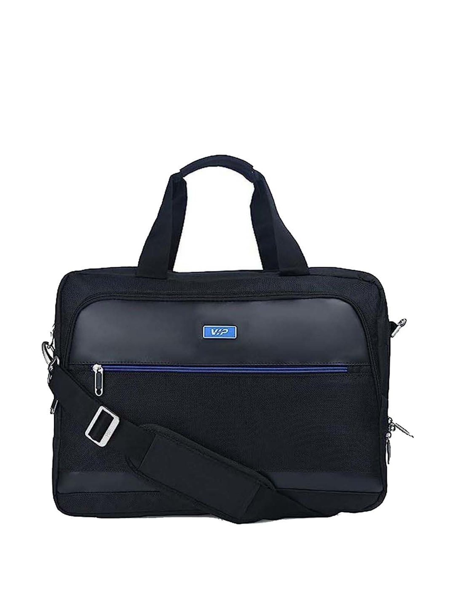 VIP Giga Dg Black Solid Medium Laptop Messenger Bag